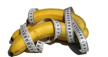 banana and centimeter as an increase in penis imitation