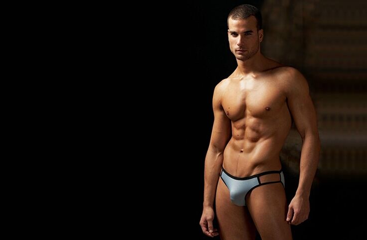 man with enlarged penis